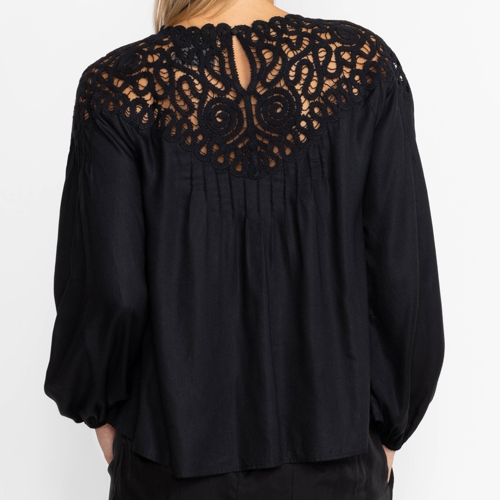 JOHNNY WAS Black Long Sleeve Cielito Modal Blouse XS - Picture 3 of 12
